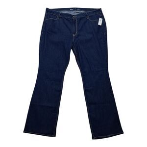 NWT Old Navy Jeans Women's‎ 18 Short Blue Dark Wash Mid Rise Wow Bootcut